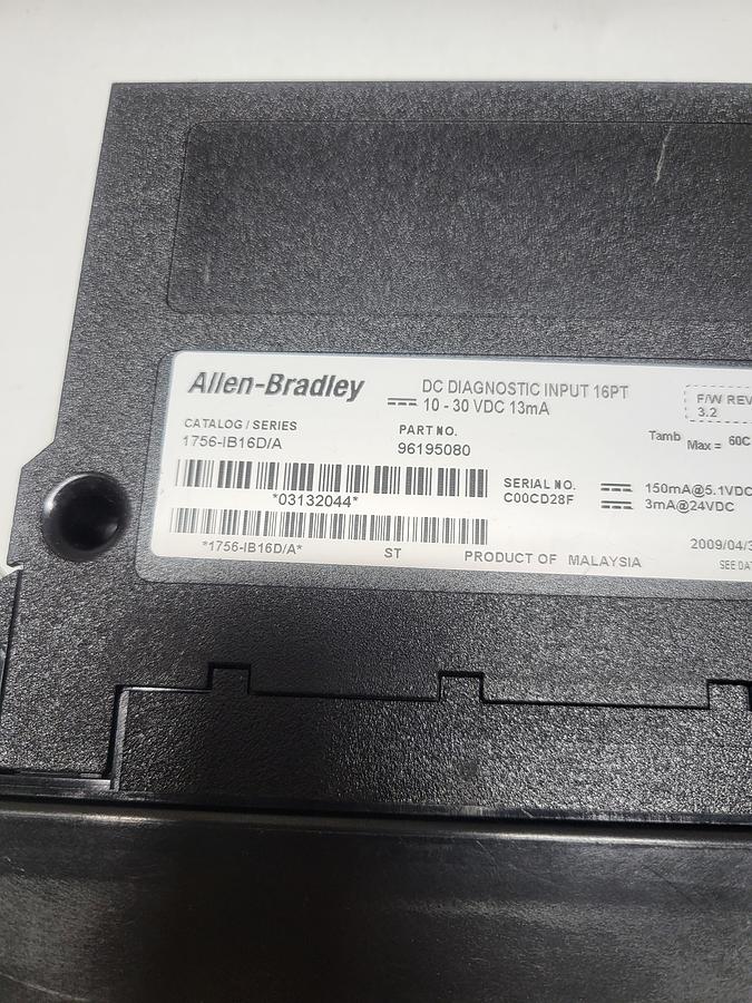 Used Allen-Bradley DC Diagnostic Input 1756-IB16D Ser.A