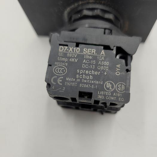 Used SPRECHER SCHUH D7-X10 SER. A on (green) / off (red) switch