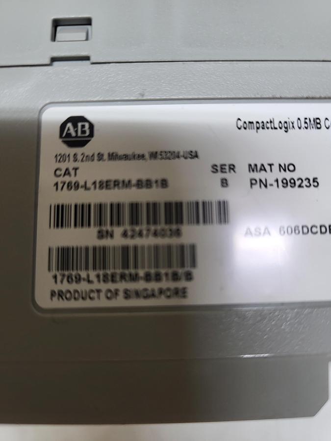 Used Allen-Bradley 1769-L18ERM-BB1B Ser.B