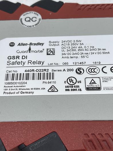 Used Allen-Bradley 440R-D22R2 Ser A