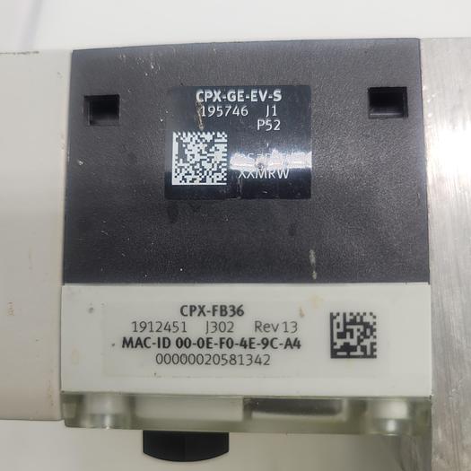 Used Festo CPX-GE-EV-S VABA-S6-1-X1 VABF-S6-10-P1A6-G12 Set Valve Controls