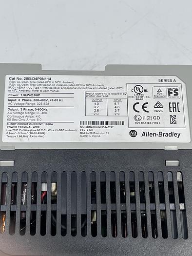 Used Allen-Bradley 25B-D4P0N104 Ser A 