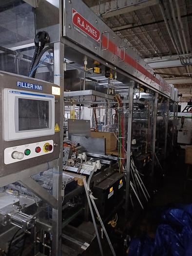 Used RA JONES Autoprod CF-840 Inline indexing filler, sealer and/or overcapper