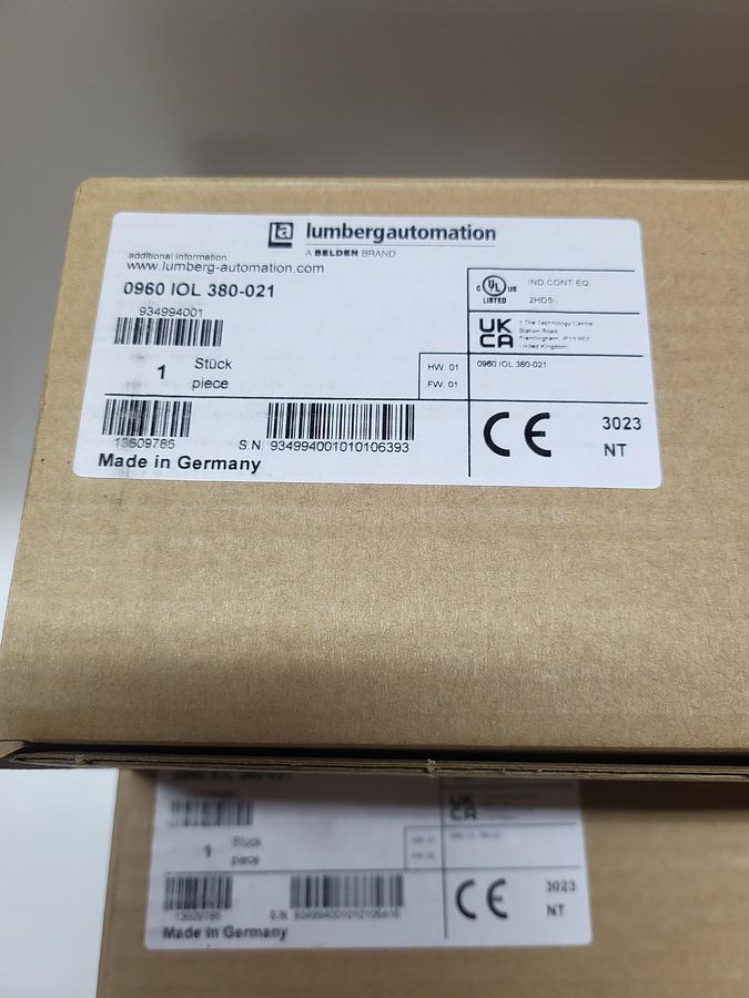 Lumbergautomation 0960 IOL 380-021 New! In Box!