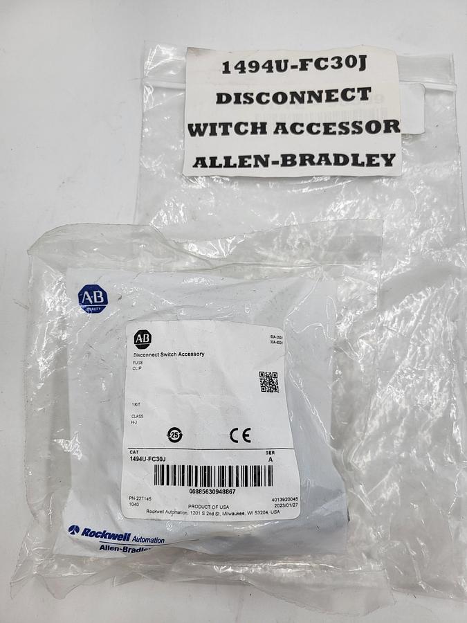 Allen Bradley Disconnect Switch Accessory 1494U-FC30J *NEW SEALED BAG*