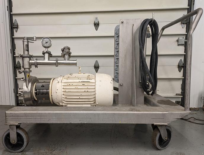 Used tri-clover pump CL2284MDG A-B hazardous location disconnect type 7-9-3R rolling cart