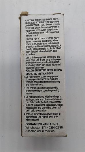 Sylvania Tungsten Halogen Lamp Bulb 58761