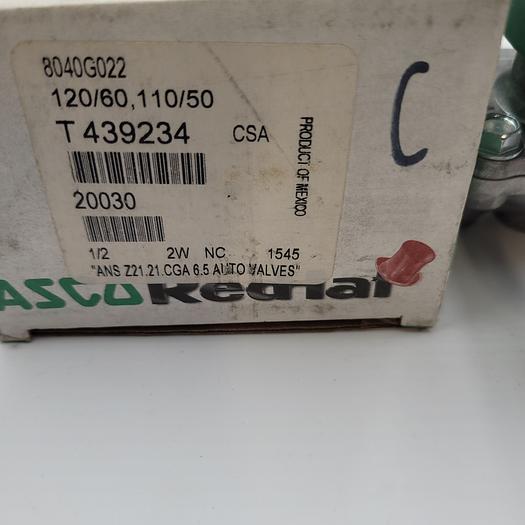 ASCO RED HAT SOLENOID AUTO VALVE T439234 - new in box