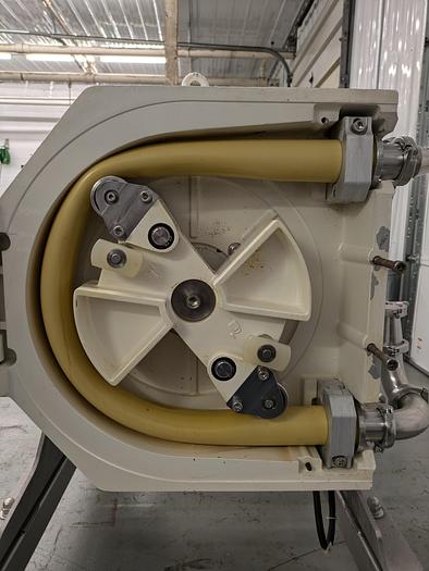 Used Watson Marlow 840 series Hygienic peristaltic pump, variable speed. on casters