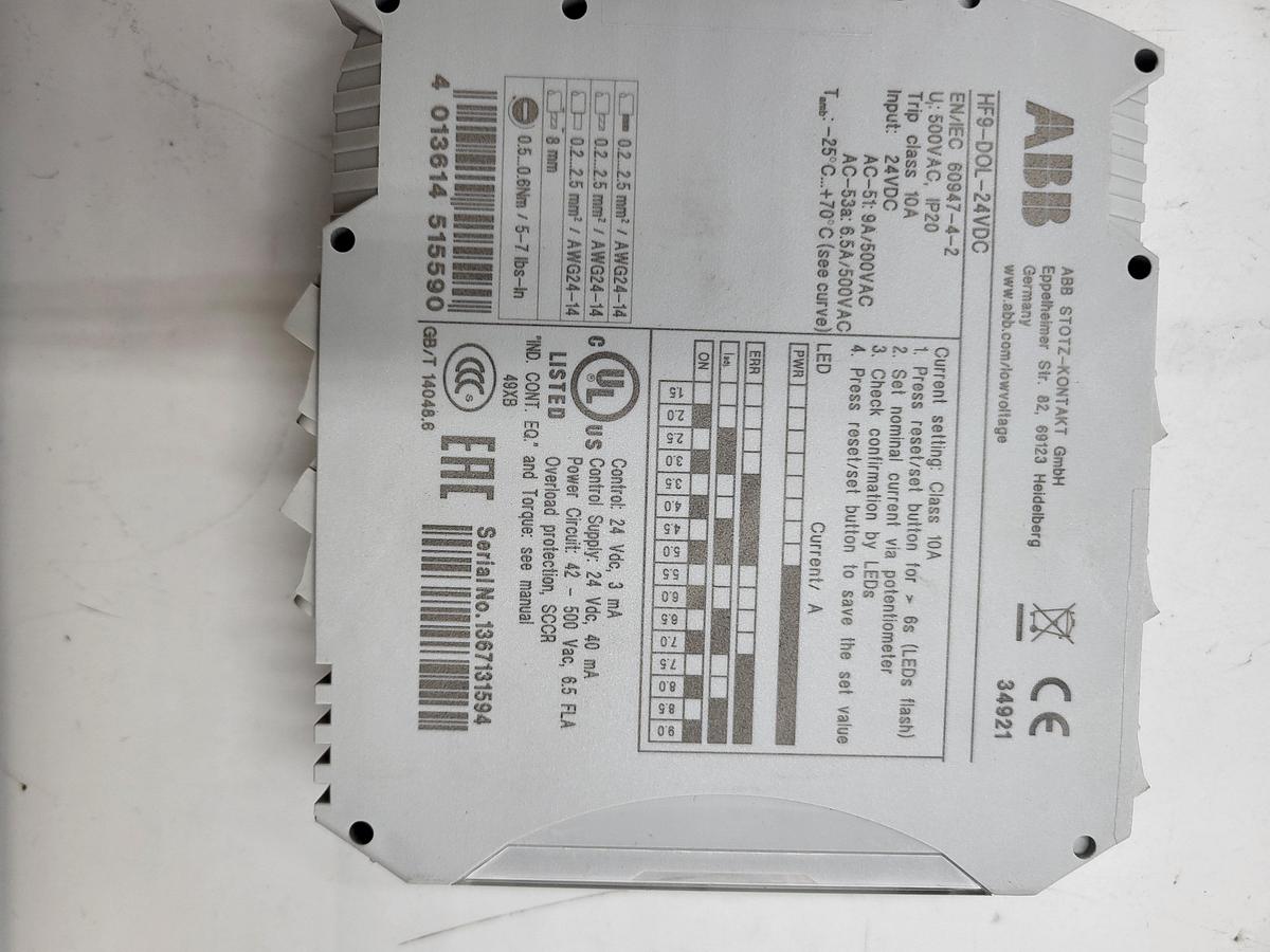 ABB HF9-DOL-24VDC Contactor