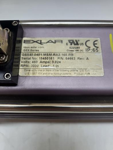 Used Exlar GSX Series GSX40-0401-MSM-RA2-168-RB
