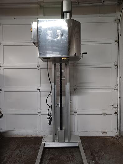 Used Citus jacketed mixing kettle and Alum-a-lift lifting cart