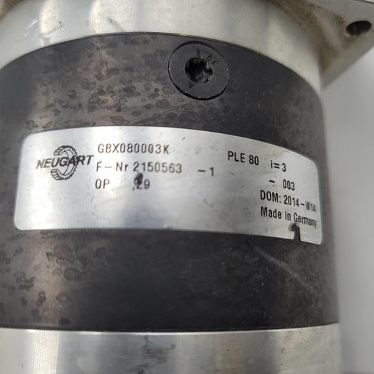 Used SCHNEIDER BRS39BW461ACA 3-PHASE STEPPER MOTOR & NEUGART GEAR BOX GBX0800003K