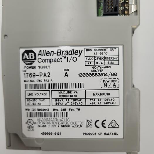 Used Allen Bradley 1769-PA2 Power Supply