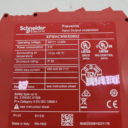 Schneider Electric Preventa Input Output Expansion XPSMCMMX0802