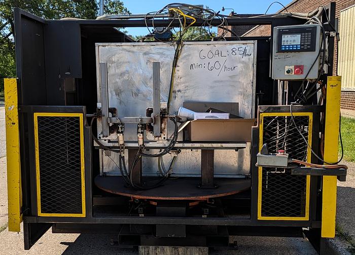 Used Fanuc arc mate 100 system R-J3 robot welding cell, rotary table