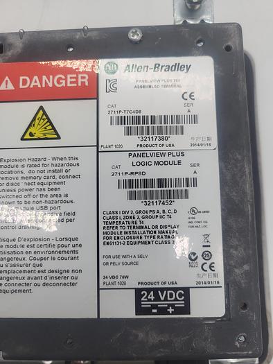 Used Allen-Bradley Panelview Plus 700 2711P-T7C4D8 Ser.A