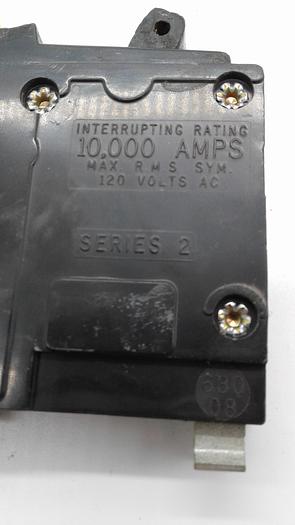 Used Square D Series 2 Interrupting Rating 10,000 AMPS Max R.M.S SYM. 120 Colts AC