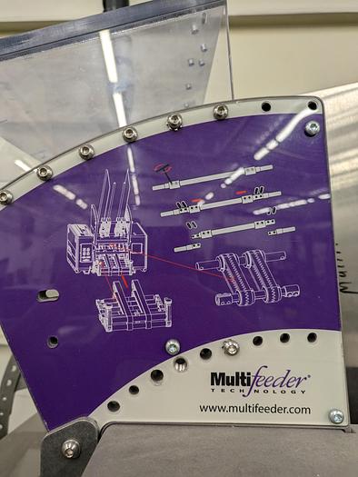 Used Multifeeder MFT 350IP# with ADT350XLT auto drop table
