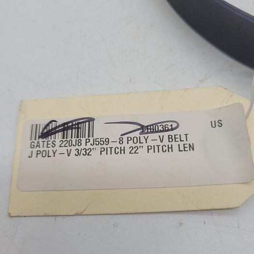 Gates 220J8 PJ559-8 Poly-V Belt J Poly-V 3/32" Pitch Lense