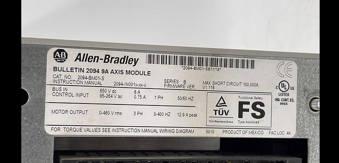 Used Allen-Bradley 2094-BM01-S Ser B