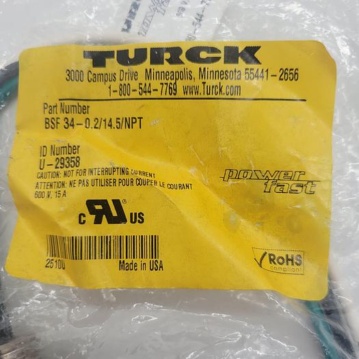 Turck BSF 34-02/14.5/NPT Cable