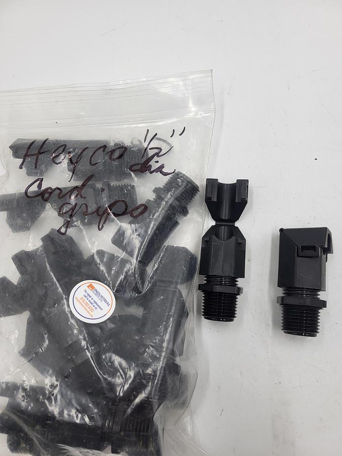 Heyco plastic cord grip 1/2" NPT .52" diameter