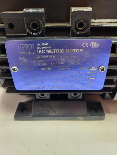 Used IEC Metric Motor 63BC33V36D31FN-GW