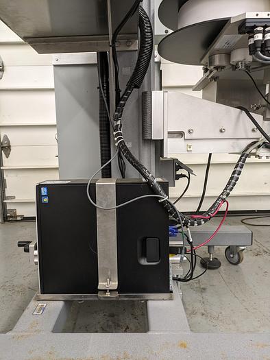 Used label printer, applicator, adjustable stand