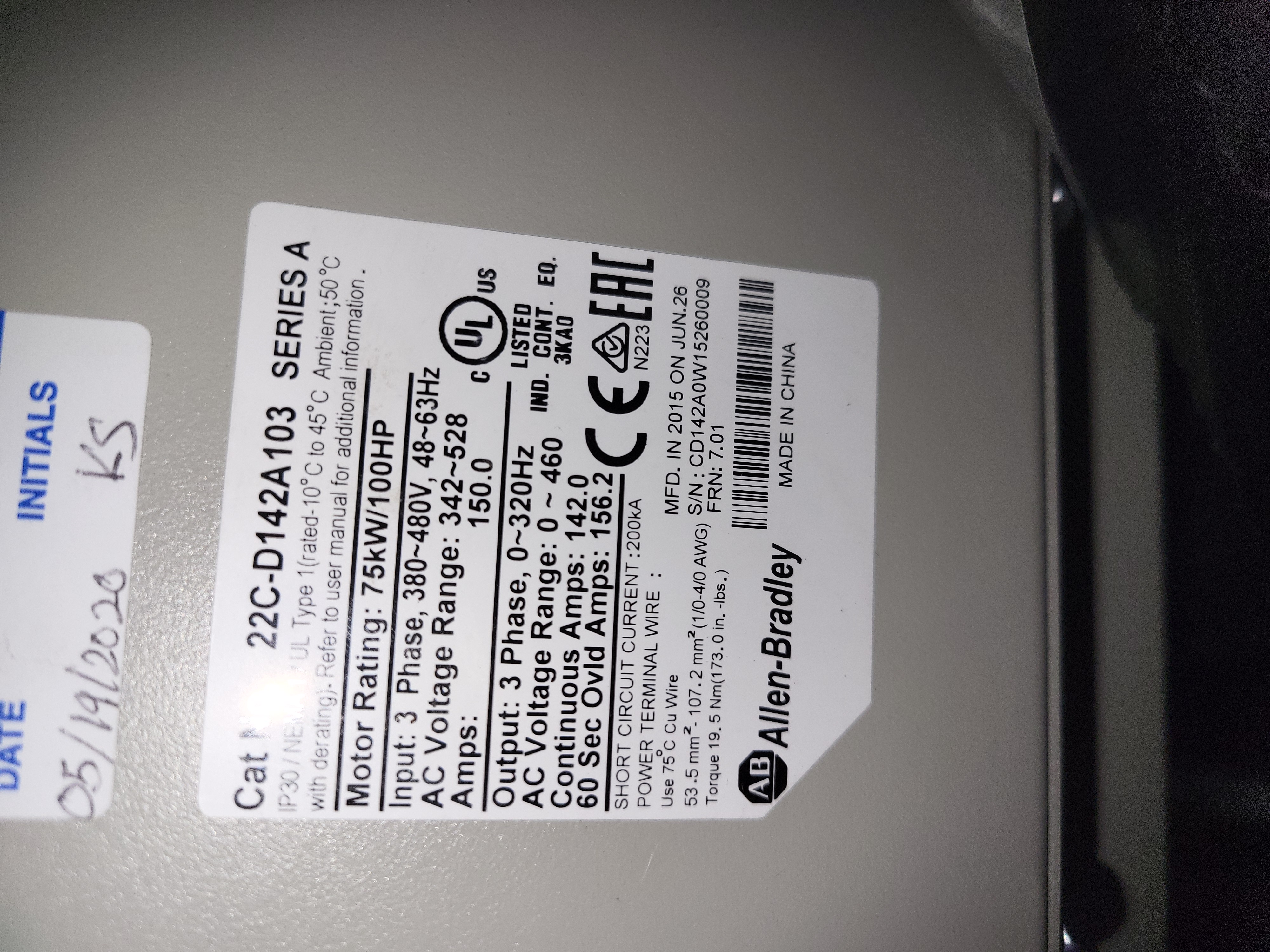 Allen-Bradley Powerflex 400 22C-D142A103 Ser.A NEW! not in box
