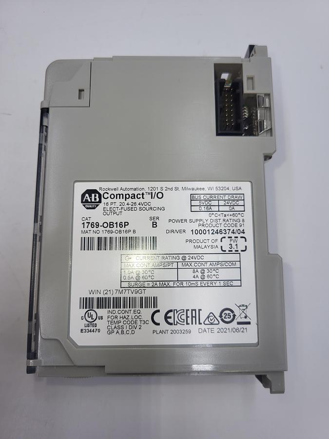 Used Allen Bradley 1769-OB16P Output Module 7M7TV9GT