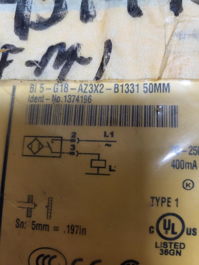 Turck Bi 5-G18-AZ3X2-B1331 50MM