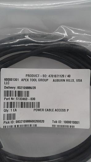 Apex Tool Group Power Cable Access S133463-030