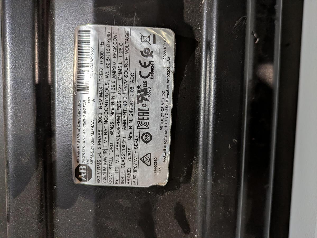 Weiss indexing Table Type CR0700c-ok / Allen Bradley servo MPM-B2153E-MJ74AA