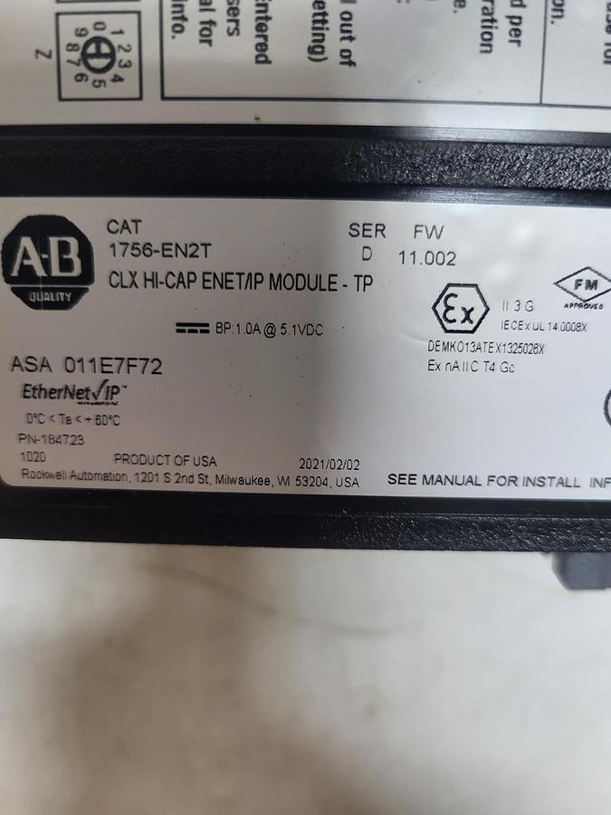 Allen-Bradley Ethernet/IP 1756-EN2T Ser.C