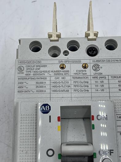 Used ALLEN-BRADLEY 140G-G2C3-C50