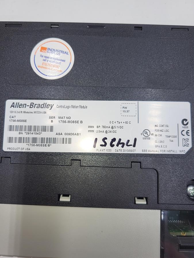 Used Allen Bradley ControlLogix Motion Module 1756-M08SE