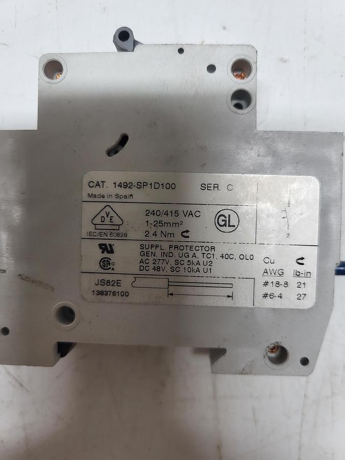 Used Allen-Bradley 1492-SP1D100 Ser.C