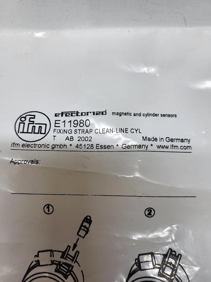 IFM E11980 Fixing Strap Clean-Line Cyl