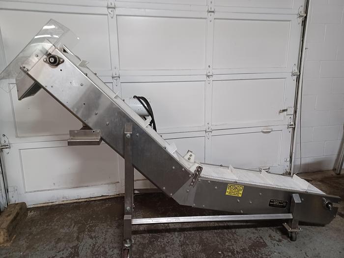 Used Kamflex Incline Conveyor 12" belt 8' long