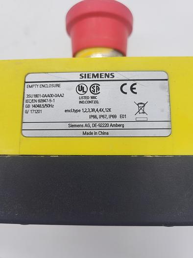 Used Siemens Empty Enclosure 3SU1801-0AA00-0AA2
