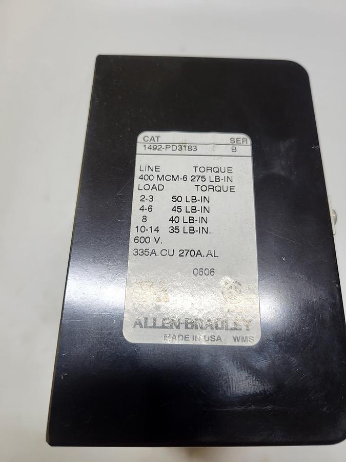 Used Allen-Bradley 1492-PD3183 Ser.B