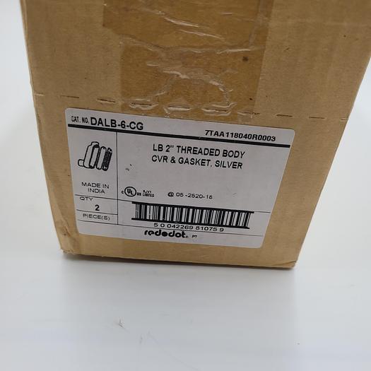 ABB RED DOT DALB-6-CG LB 2" THREADED BODY COVER & GASKET in sealed box