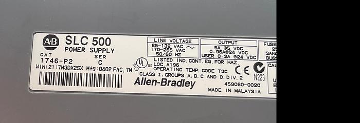 Used Allen-Bradley 1746-P2 Ser C 