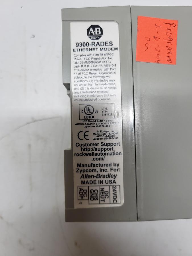 Used Allen-Bradley 9300-RADES Ethernet Modem
