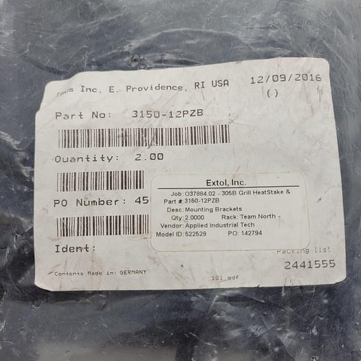 Extol Mounting Brackets 3150-12PZB