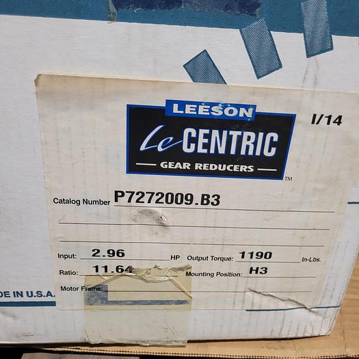 LEESON Gearbox P7272009.B3 *NEW IN BOX WITH SHRINK WRAP**