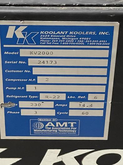 Used KOOLANT KOOLERS KV2000