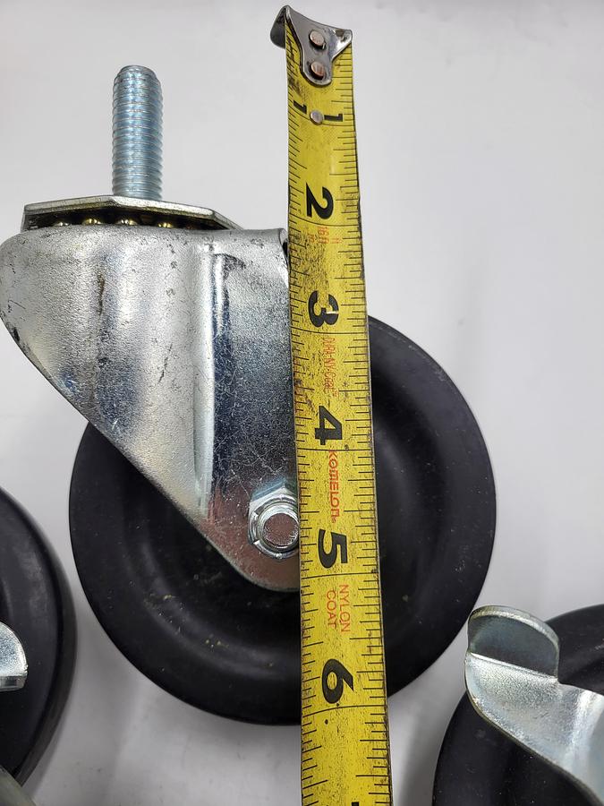 Plastiglide LOCKING steel castors w/ 1/2" stud **NEW**