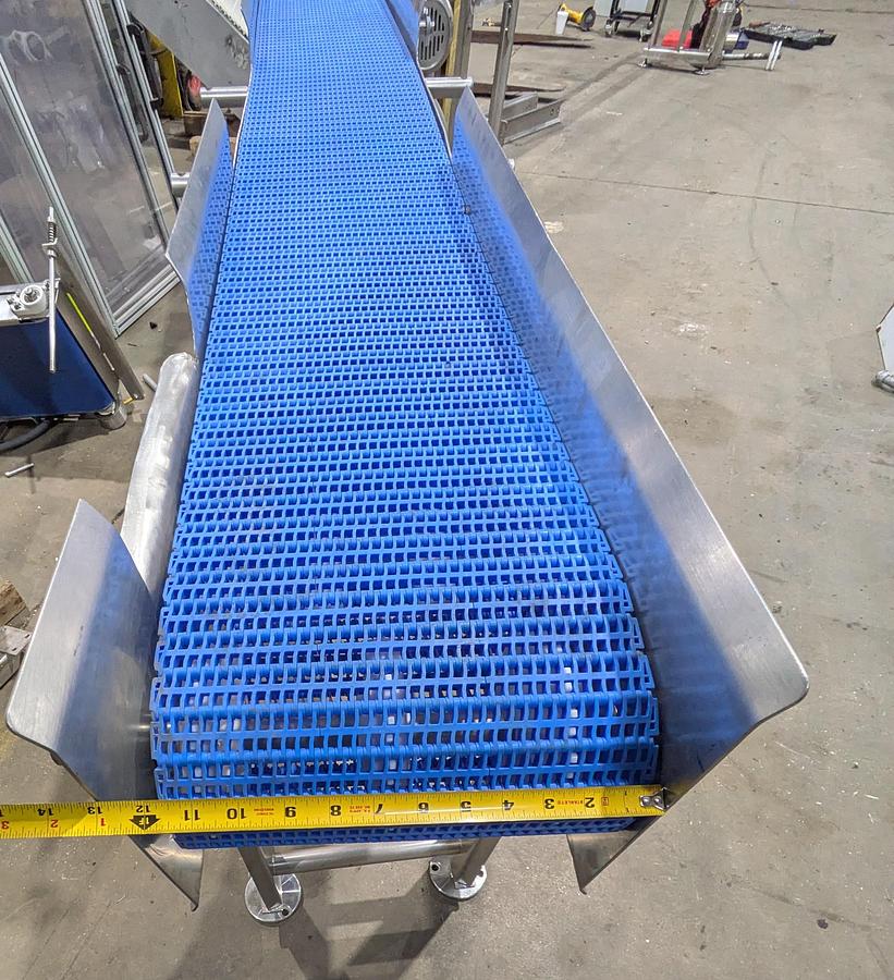 Used stainless steel conveyor 10' long 12" wide